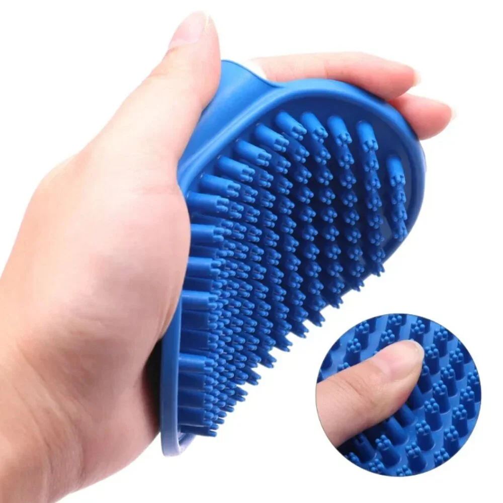 Pet Dog Cat Bath Gloves Grooming Washing Fur Hair Soft